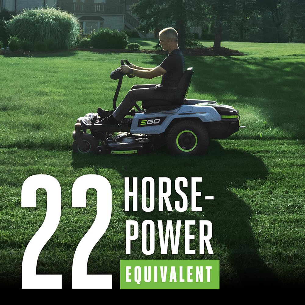 EGO Power+ Electric Riding Lawn Mower, 52" Deck with Zero Turn Radius, Includes (6) 56V 12.0Ah Batteries and Charger - ZT5207L