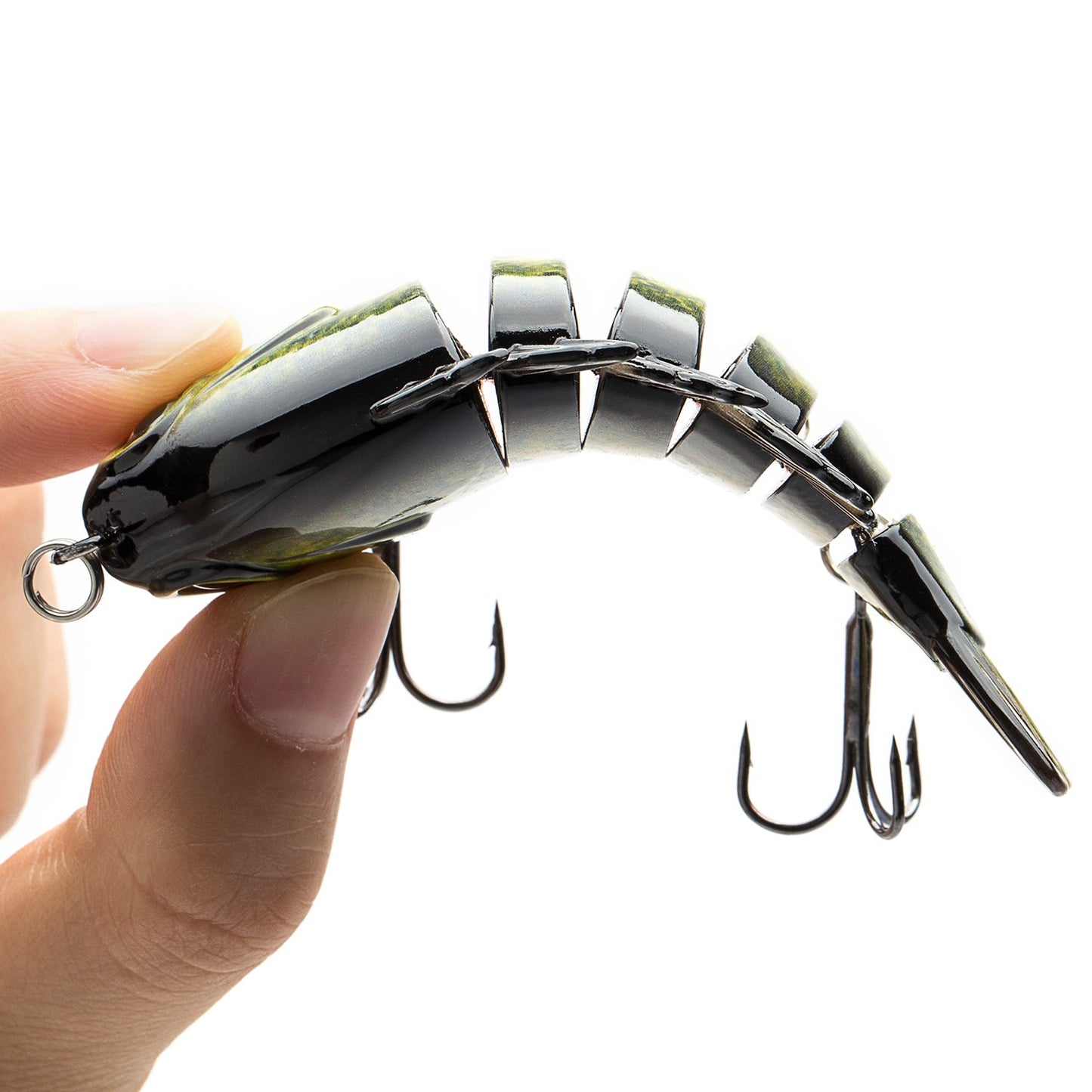 BASSDASH SwimPanfish Multi Jointed Panfish Bluegill Swimbaits Hard Topwater Bass Lures Fishing Lure Crank Saltwater 3.5in/0.85oz