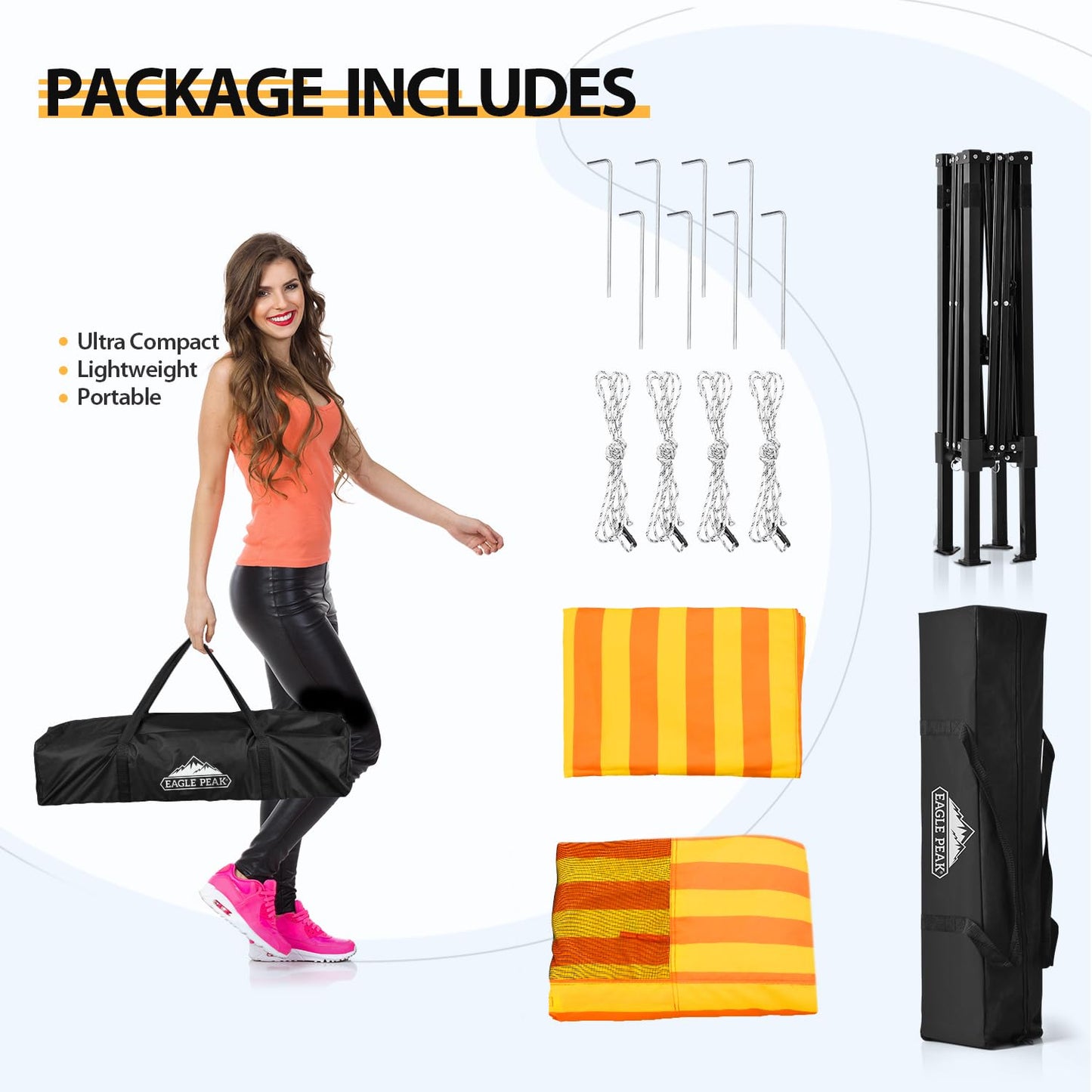 EAGLE PEAK Flex Compact 4x4 Pop-up Canopy Changing Room, Portable Dressing Room, Privacy Changing Tent for Indoor Fashion Photoshoots, Camping, or Pool, Purple