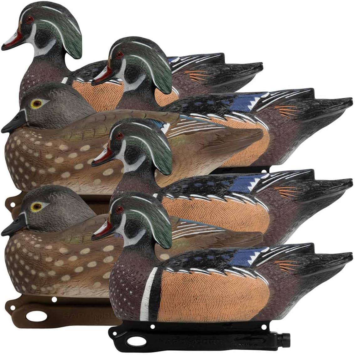 Hardcore Waterfowl Rugged Series Wood Duck Decoys - 4 Drakes and 2 Hens