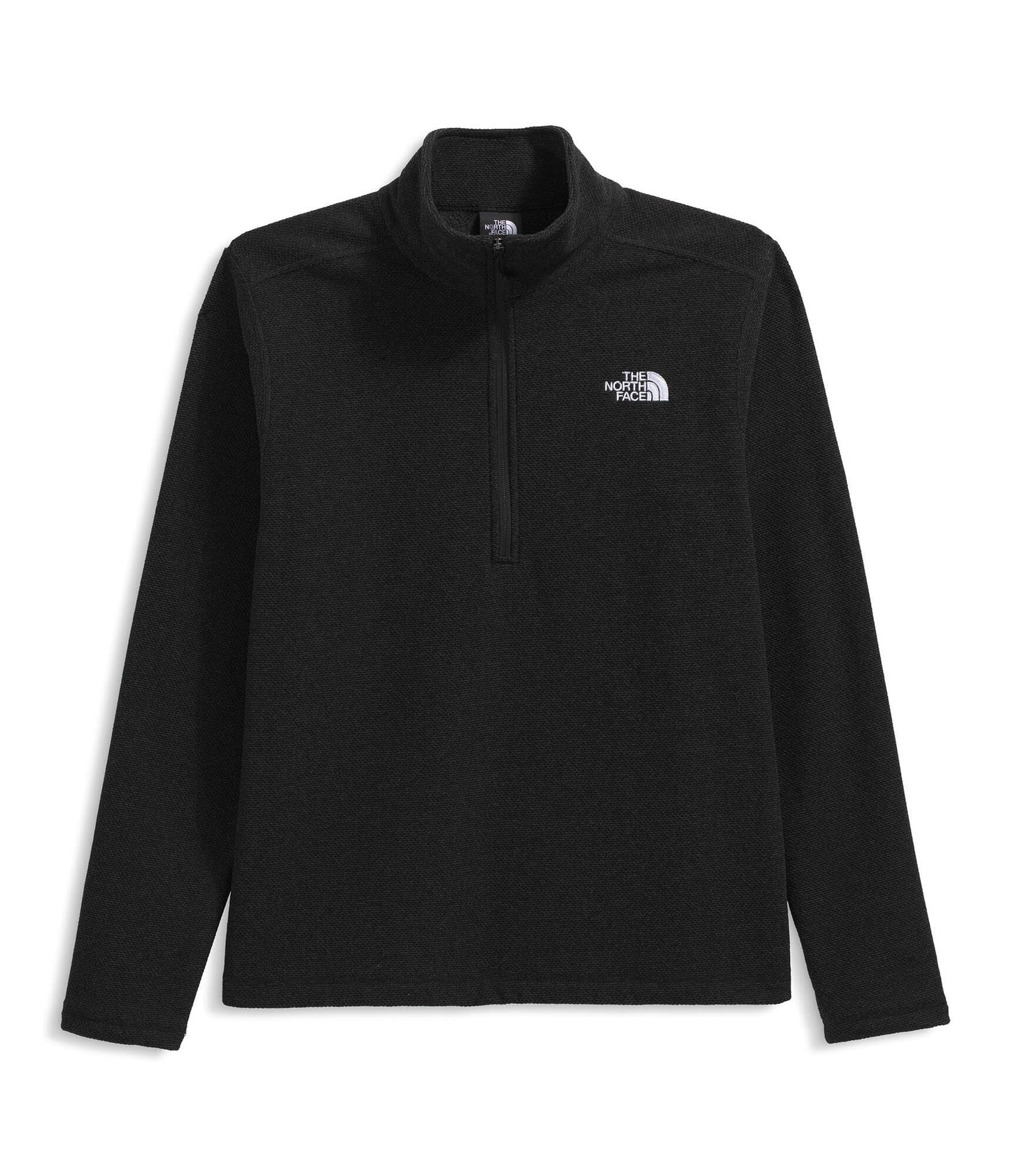 THE NORTH FACE Men's Textured Cap Rock 1/4 Zip Pullover | Fleece Jacket, Fold Over Collar & Embroidered Logo