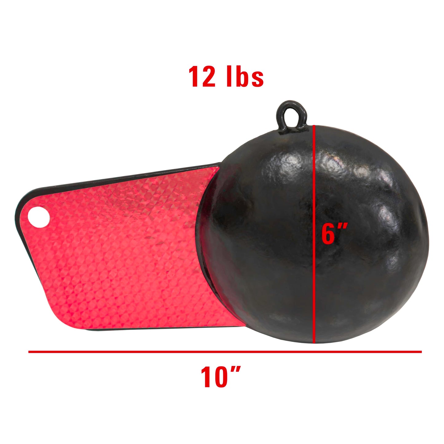 Extreme Max 3006.6747 Pancake Downrigger Weight with Protective Coating - 8 lbs.,Black