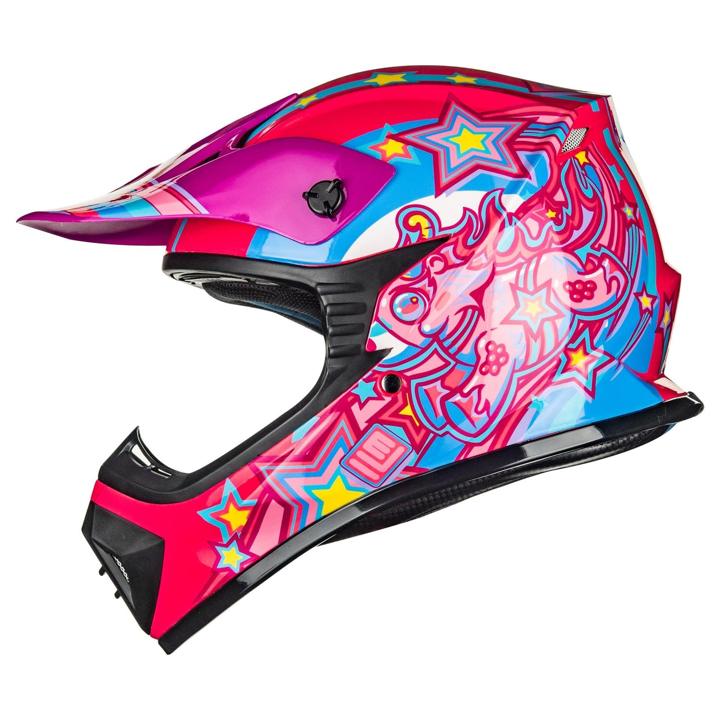 ILM Adult Dirt Bike Helmets Motocross ATV Dirtbike BMX MX Offroad Full Face Motorcycle Helmet, DOT Approved Model 128S (Matte Black, Adult-Medium)