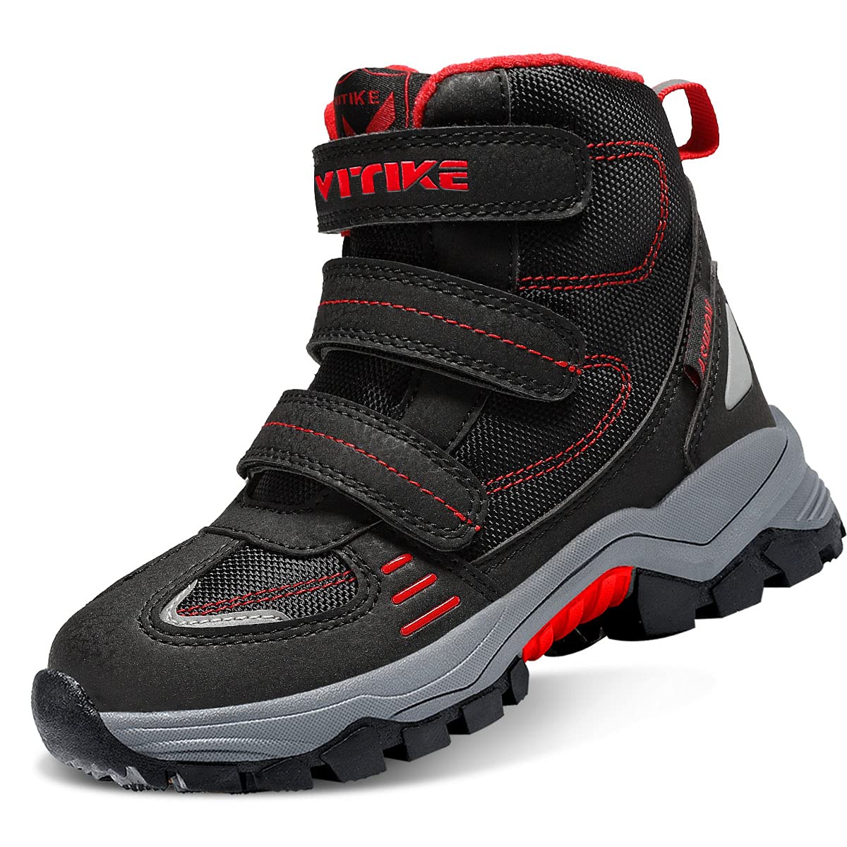 Littleplum Boys Snow Boots Winter Waterproof Antiskid Boots Hiking Outdoor Shoes Booties for Unisex Kids (Little Kid/Big Kid)
