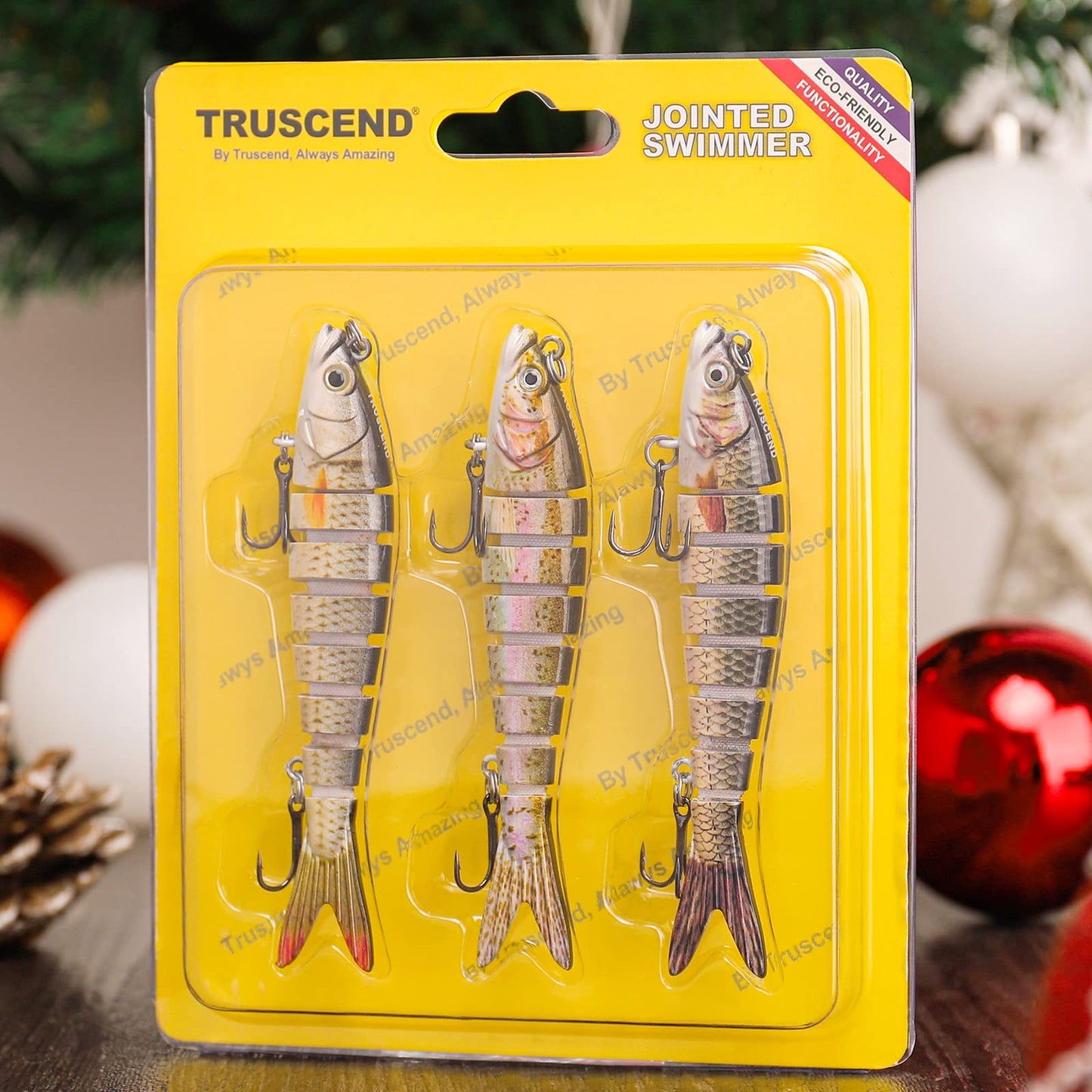 TRUSCEND Swimmax for Freshwater and Saltwater, Lifelike Fishing Lures for Bass Trout Crappie Walleye Pike Bluegill Salmon, Swimbait for Bass Fishing, Amazing Fishing Gear Gifts for Family Fishing