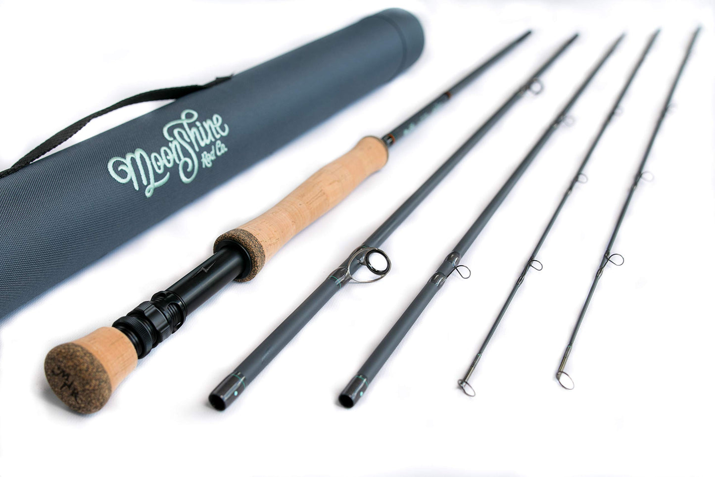 Moonshine Rod Co. Fly Fishing Rod with Carrying Case and Extra Rod Tip Section, Slow-Medium-Fast Action