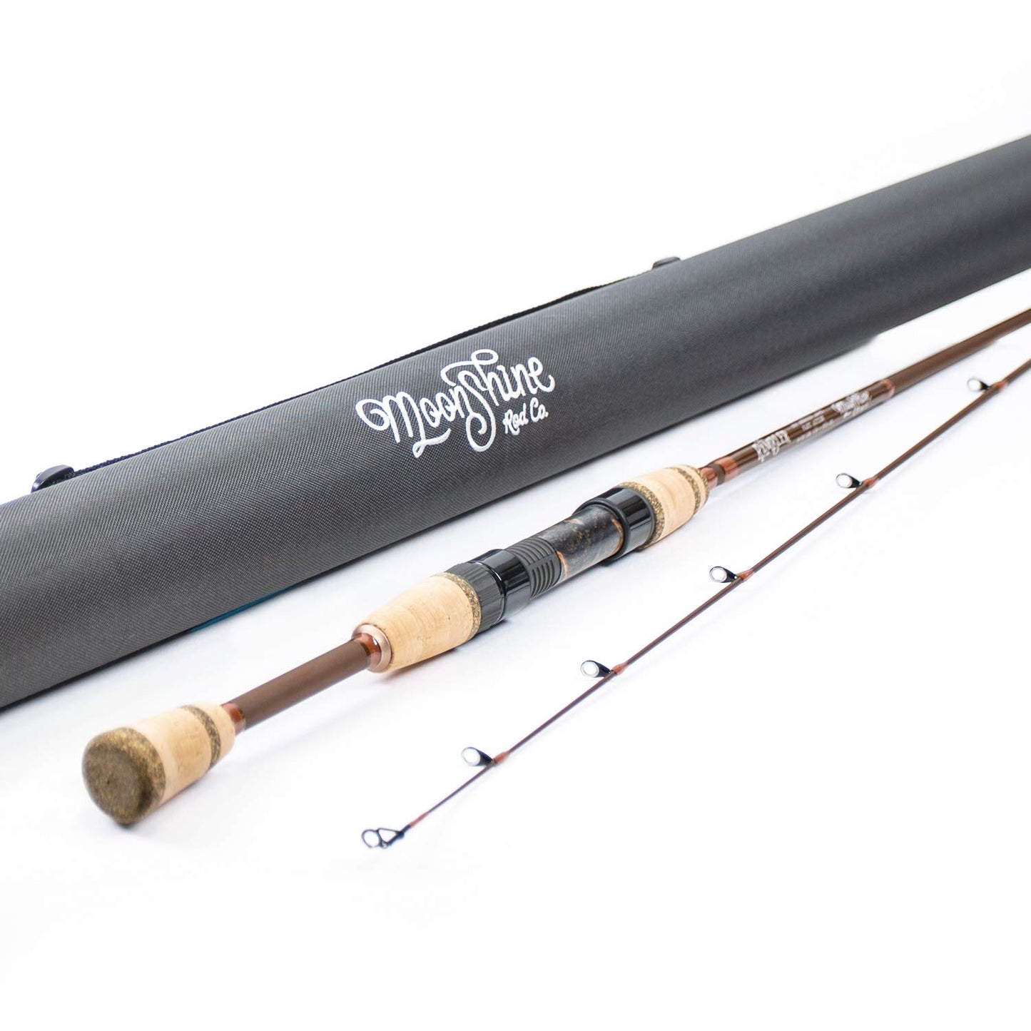 Moonshine Rod Co. Fly Fishing Rod with Carrying Case and Extra Rod Tip Section, Slow-Medium-Fast Action
