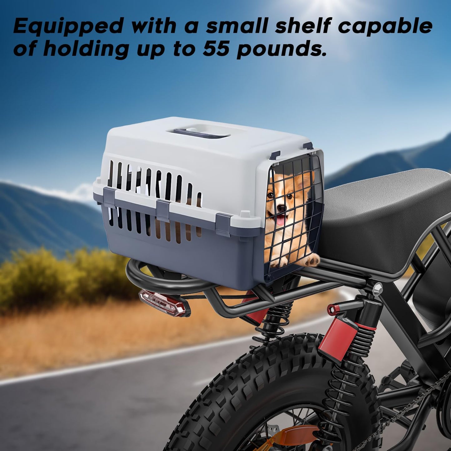 Spacewalk Electric Bike for Adult,20"x4"Fat Tires Ebike,Suitable for Riders 5'5"& Above,750W Motor,24.9mph,48V 15Ah Removable Battery,2X Front & 2X Rear Suspension for a Smoother Ride