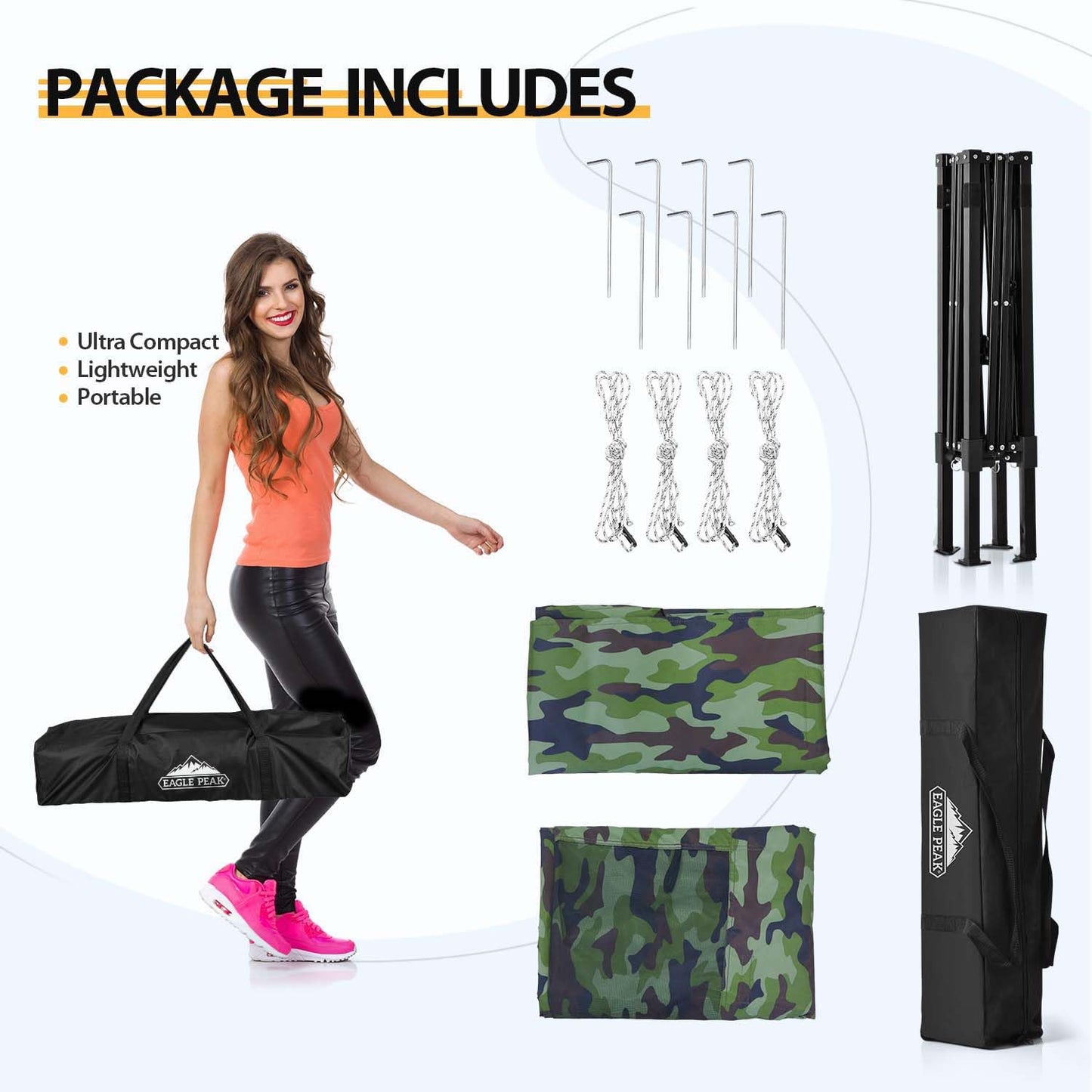 EAGLE PEAK Flex Compact 4x4 Pop-up Canopy Changing Room, Portable Dressing Room, Privacy Changing Tent for Indoor Fashion Photoshoots, Camping, or Pool, Purple