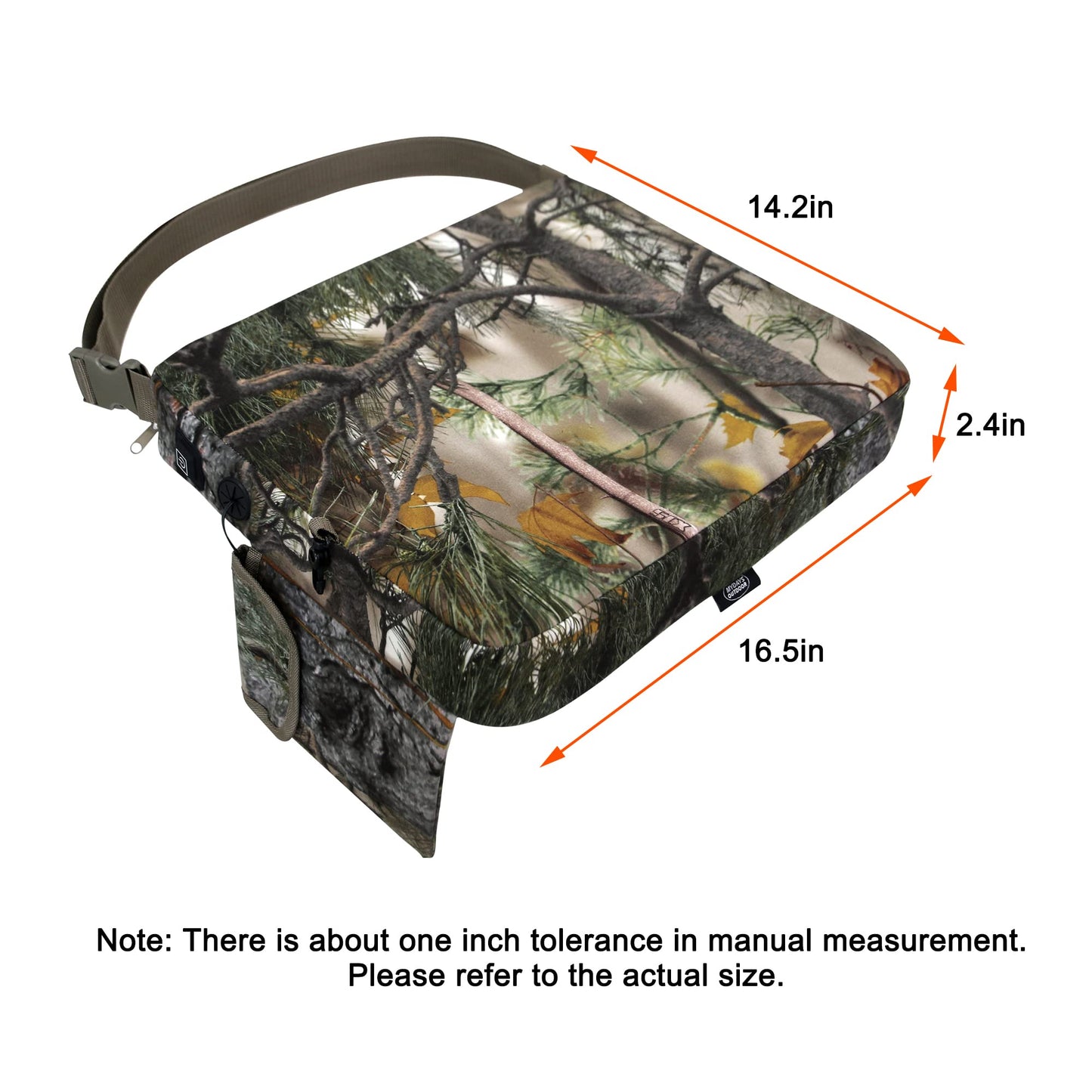 MDSTOP Heated Hunting Seat Cushion, Waterproof Seat Pads for Tree Stand & Ladder Stand, for Hunting, Ice Fishing,Hiking, Camping(Battery not Included)