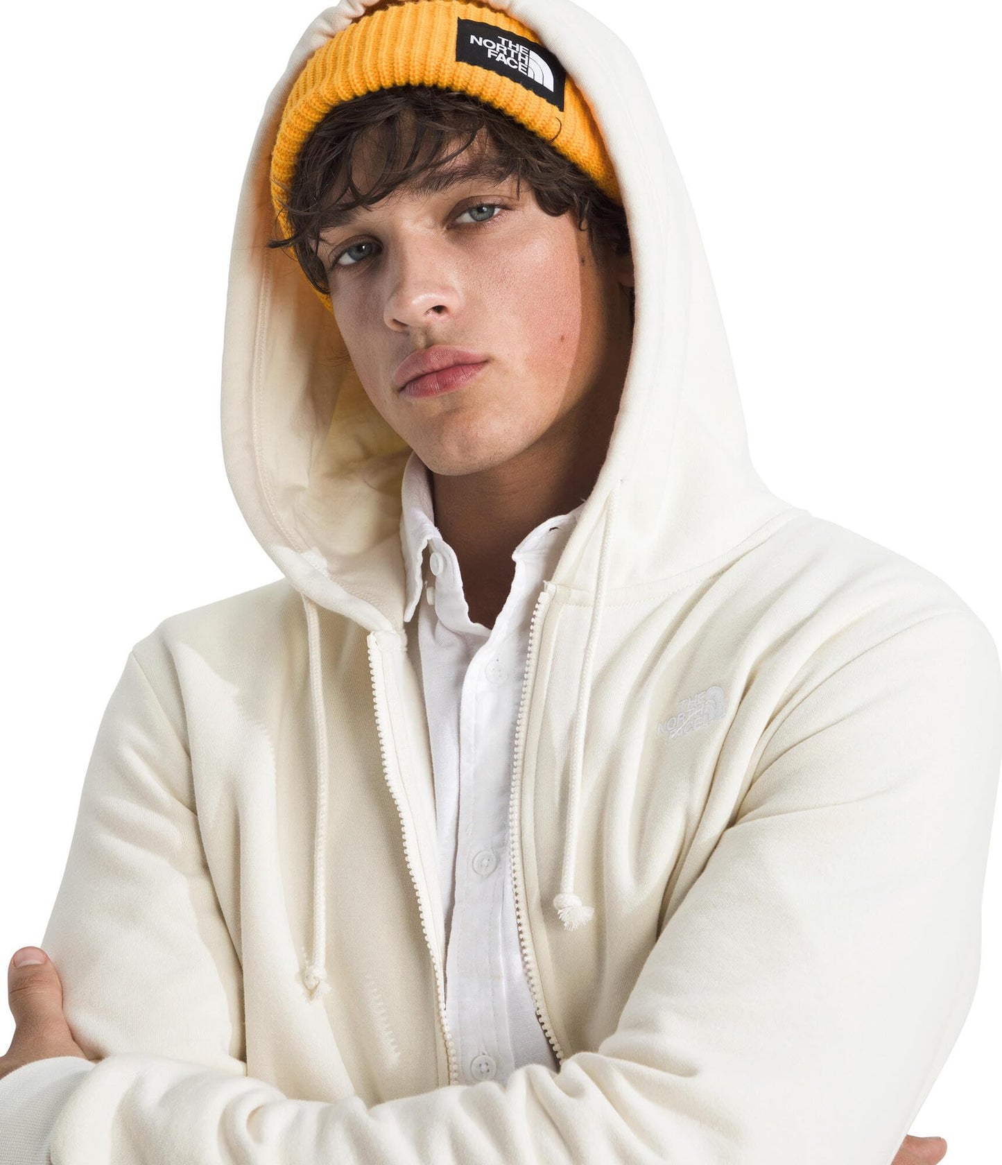 THE NORTH FACE Men's Evolution Simple Dome Full Zip Hoodie | 2 Piece Hood With Adjustable Drawcord, Classic Logo