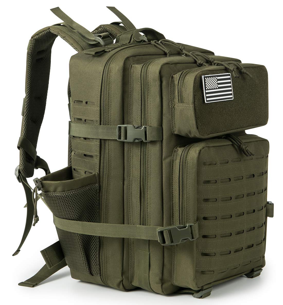QT&QY 25L/35L/45L Military Tactical Backpack For Men Molle Daypack 3 Day Bug Out Bag Hiking Rucksack With Bottle Holder