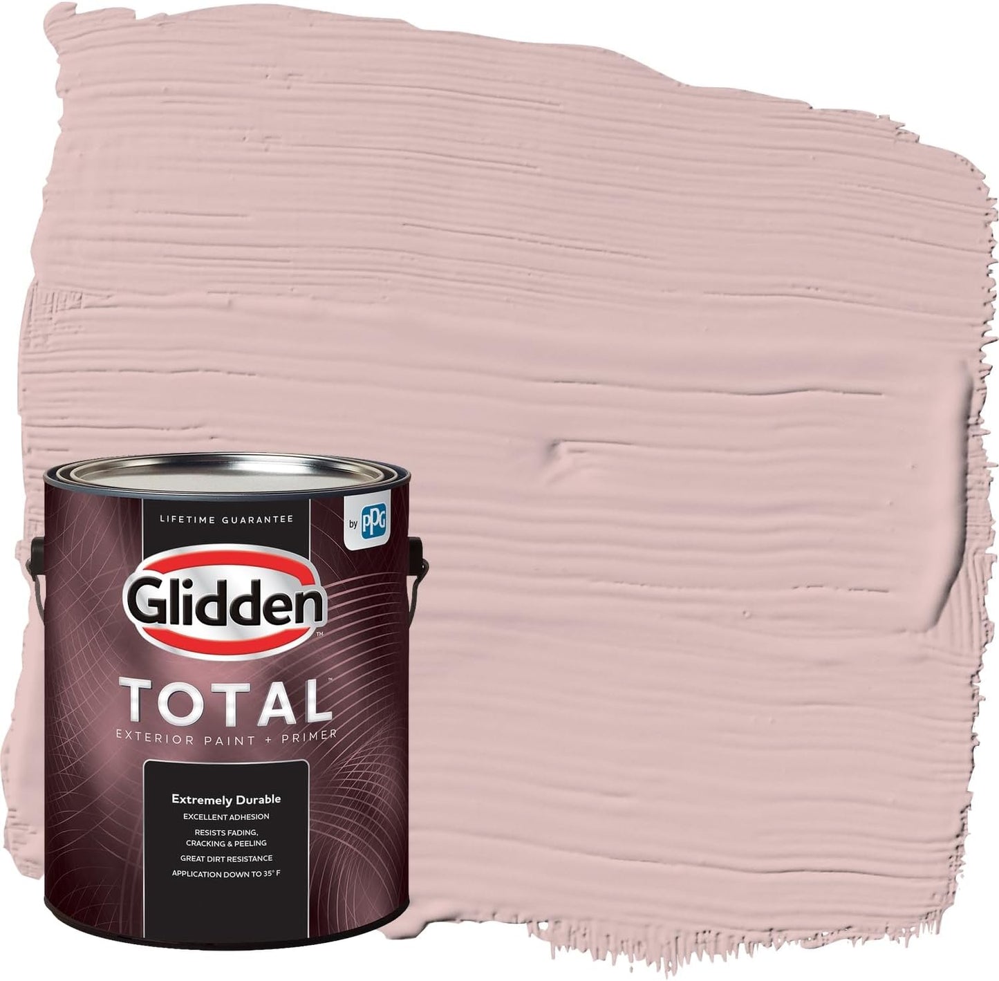 Glidden Exterior Paint + Primer: Pink/Ballet Slipper, One Coat, Semi-Gloss, 1-Gallon