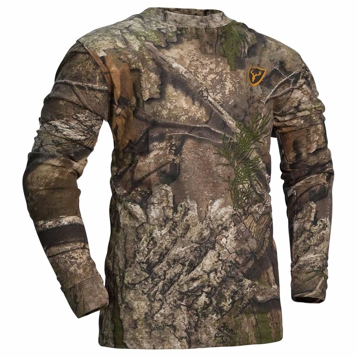 Shield Series Youth Fused Cotton Shirt with Long Sleeves, Youth Camouflage Shirt