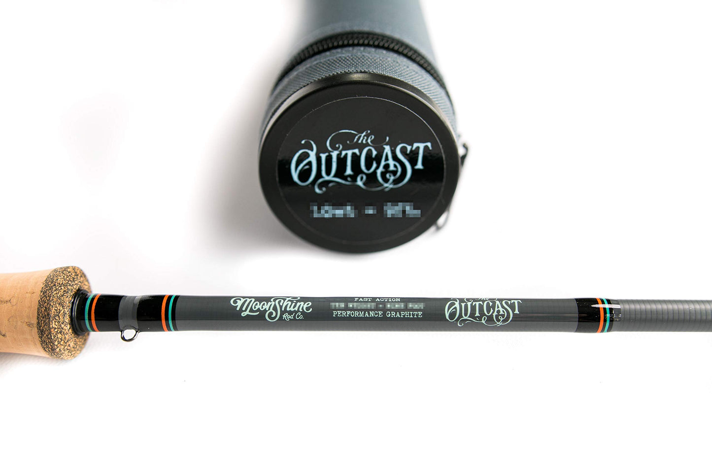 Moonshine Rod Co. Fly Fishing Rod with Carrying Case and Extra Rod Tip Section, Slow-Medium-Fast Action