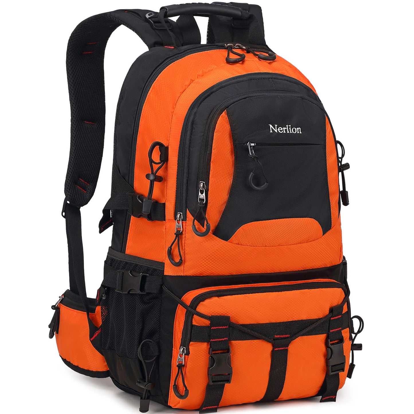 Nerlion 40L Hiking Backpack Travel Backpack for Men Women Camping Waterproof Outdoor Hiking Daypack Lightweight Backpack (Orange)
