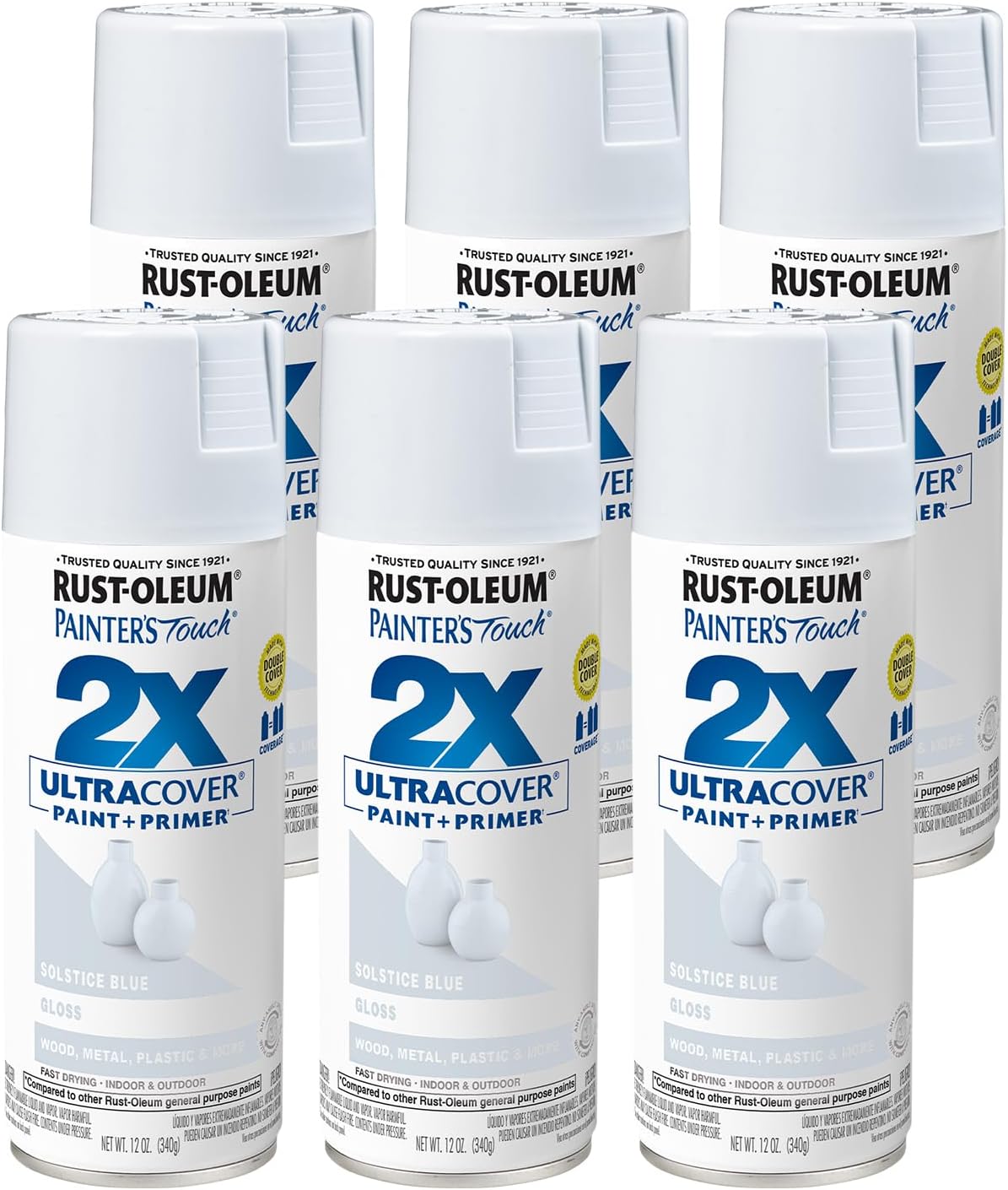 Rust-Oleum 331182 Painter's Touch 2X Ultra Cover Spray Paint, 12 oz, Ultra Matte Black