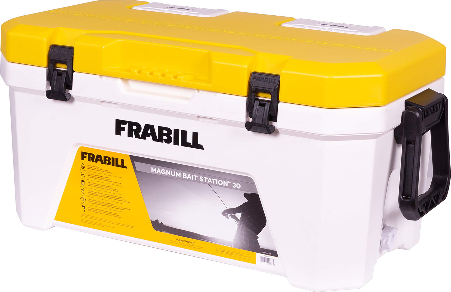 Frabill Magnum Bait Station 13 Quart Live Bait Well, White and Yellow