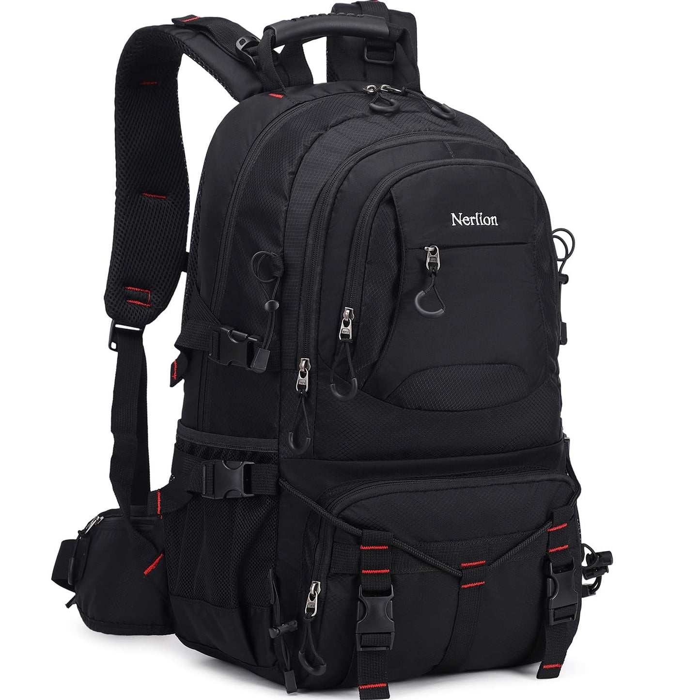 Nerlion 40L Hiking Backpack Travel Backpack for Men Women Camping Waterproof Outdoor Hiking Daypack Lightweight Backpack (Orange)
