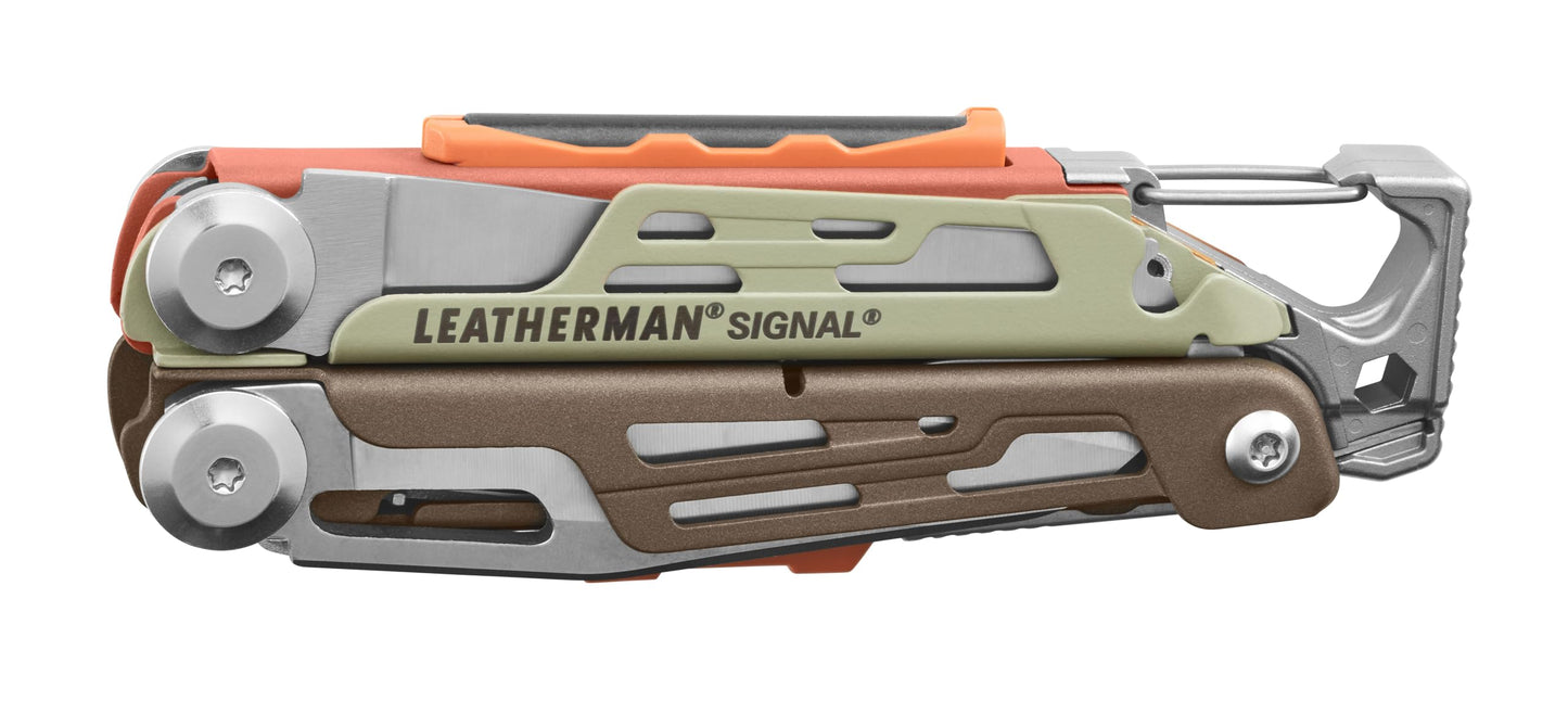 LEATHERMAN, Signal, 19-in-1 Multi-tool for Outdoors, Camping, Hiking, Fishing, Survival, Durable & Lightweight EDC, Made in the USA, Topographical Print