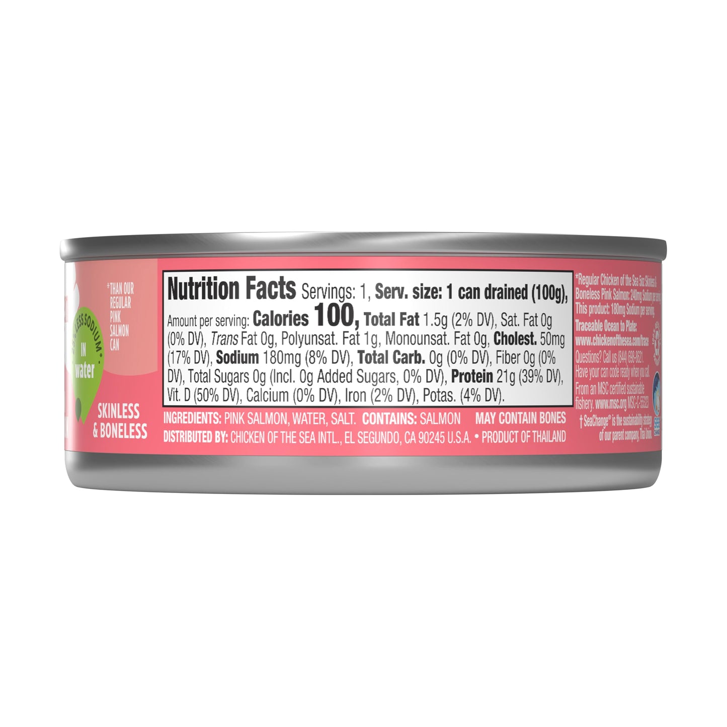 Chicken of the Sea Alaskan Pink Salmon, 14.75 Ounce Cans (Pack of 12), Wild Caught Canned Salmon, Traditional Style