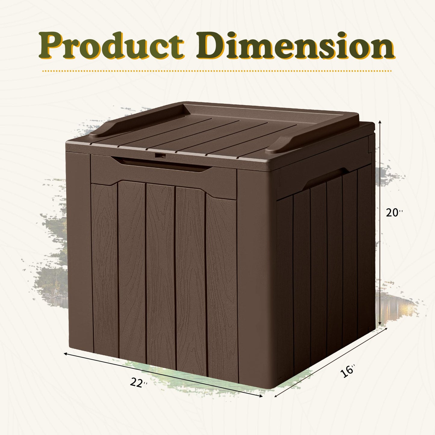 Devoko 100 Gallon Waterproof Large Resin Deck Box Indoor Outdoor Lockable Storage Container for Patio Furniture Cushions Garden Tools (100 Gallon, Black)
