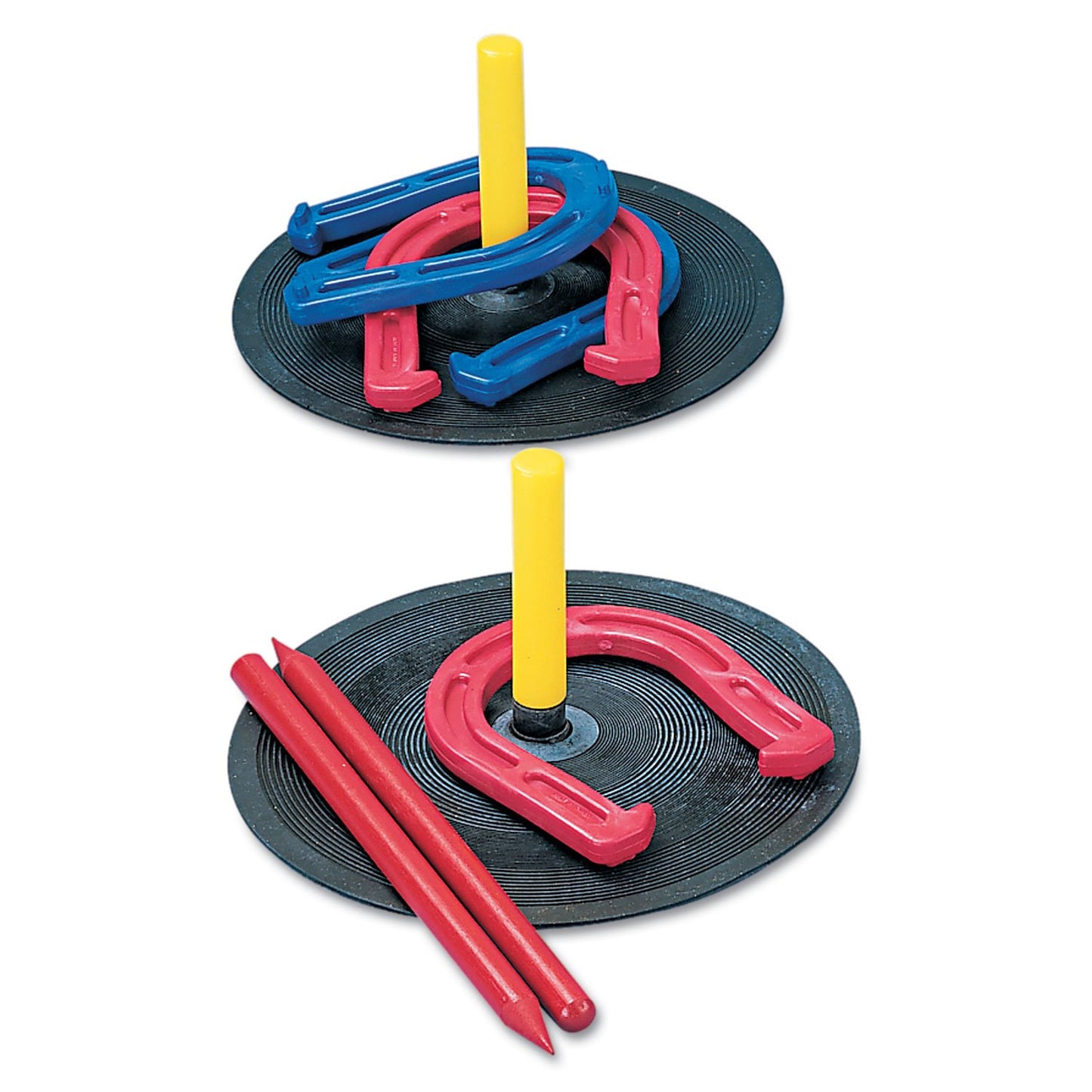 Champion Sports Indoor/Outdoor Horseshoe Set Red