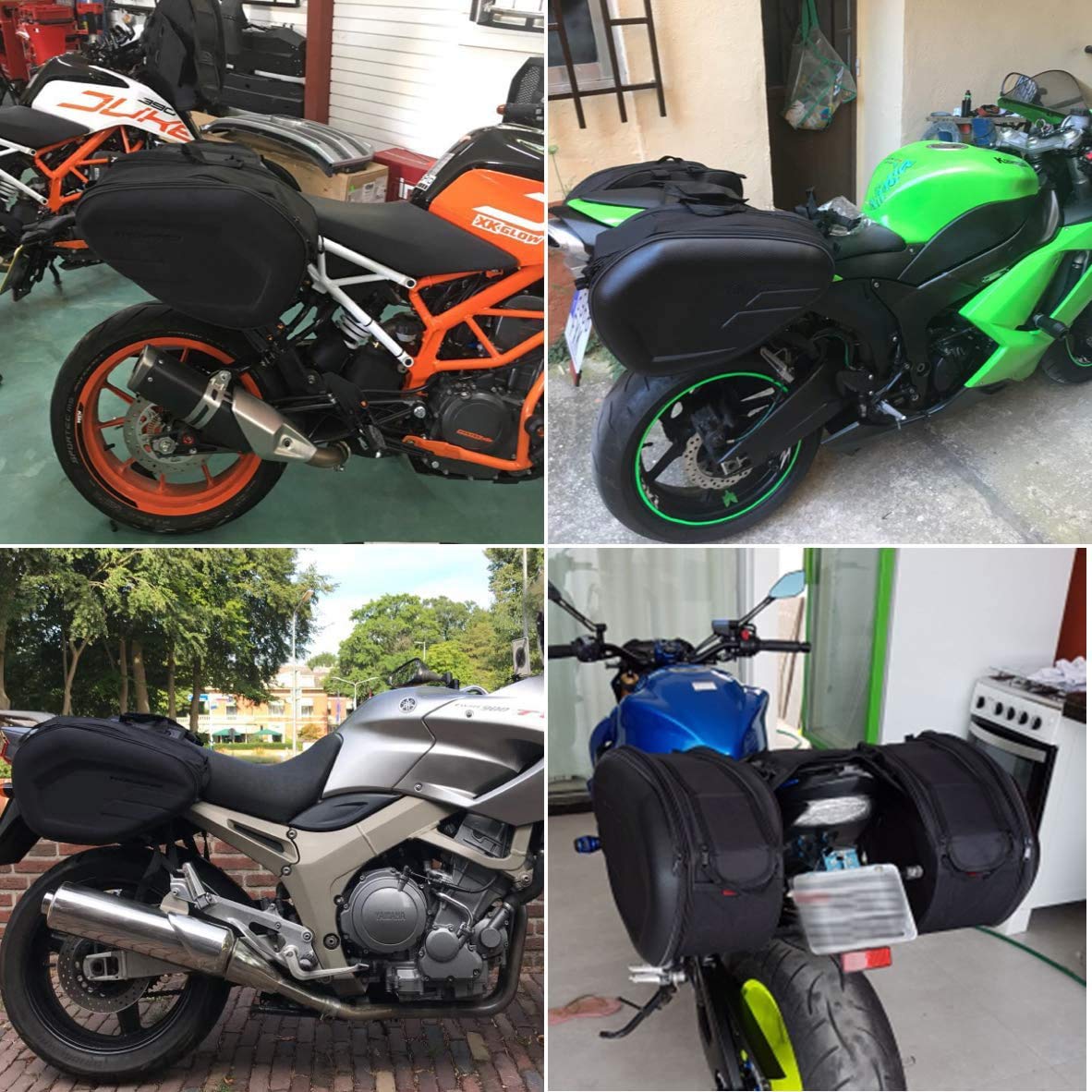 Powersports Saddle Bags - Waterproof Motorcycle Luggage, Helmet & Pillion Seat Side Bags
