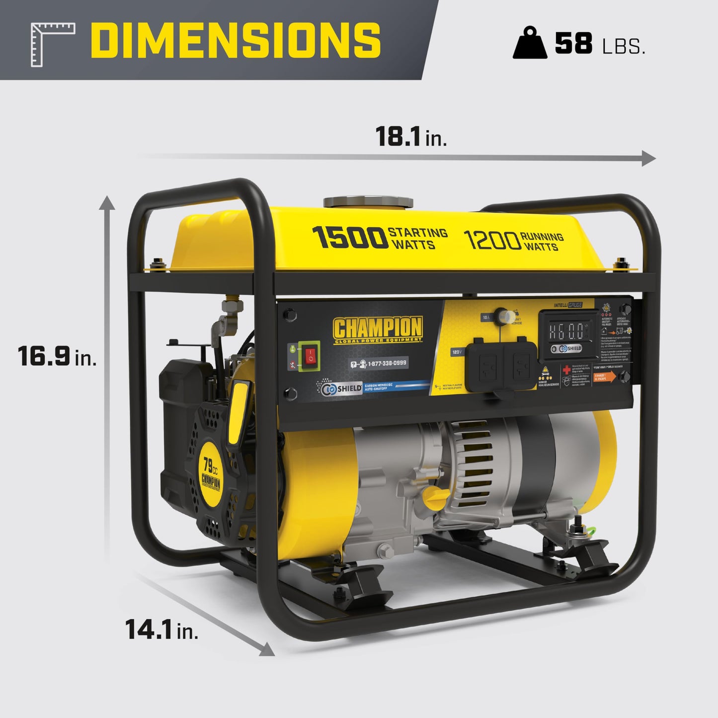 Champion Power Equipment 4375-Watt RV Ready Portable Generator with CO Shield