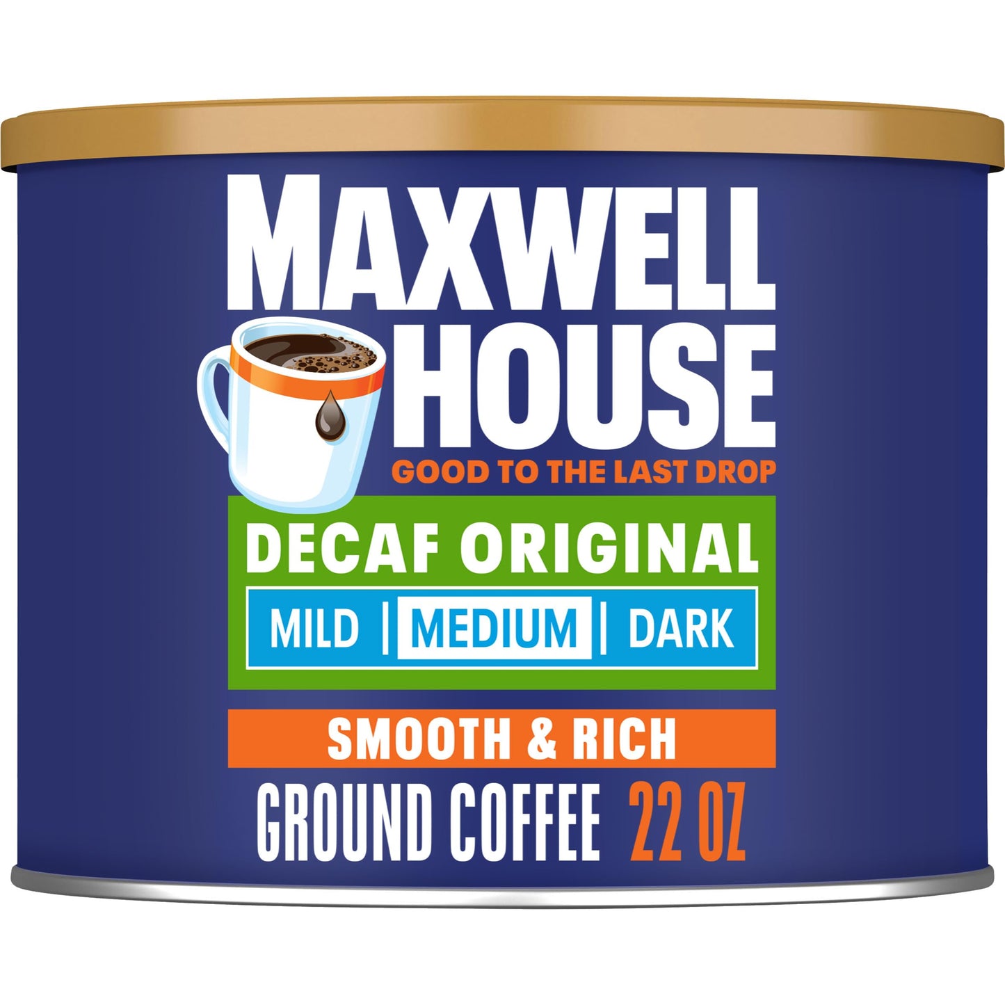 Maxwell House Decaffeinated Original Medium Roast Ground Coffee, 29.3 oz Canister