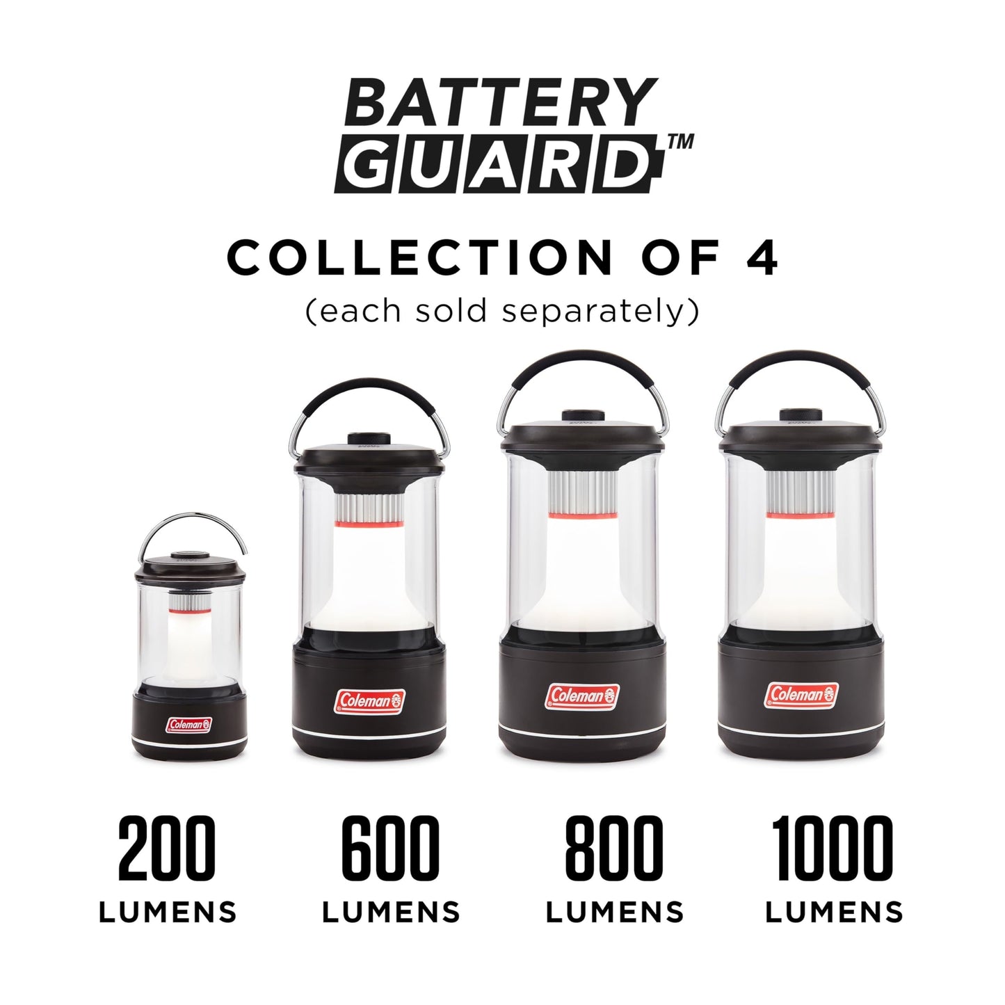 Coleman BatteryGuard LED Lantern Shines up to 1000L, Water-Resistant, Batteries Last up to 25% Longer Than Other Lanterns