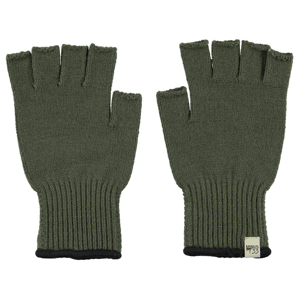 Merino Wool Fingerless Gloves - Half Finger Warm Knitted Gloves