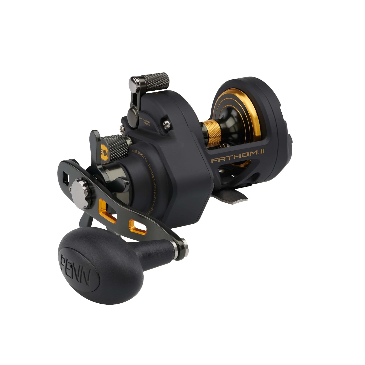 PENN Fathom II Star Drag Conventional Fishing Reel, Black Gold, 25N