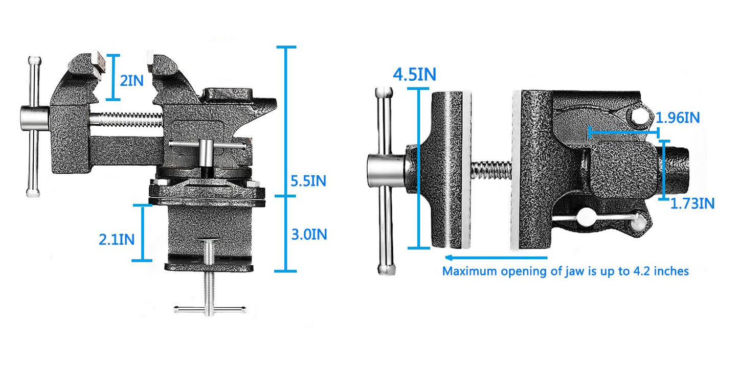 MYTEC Home Vise Clamp-On Vise,2.5"