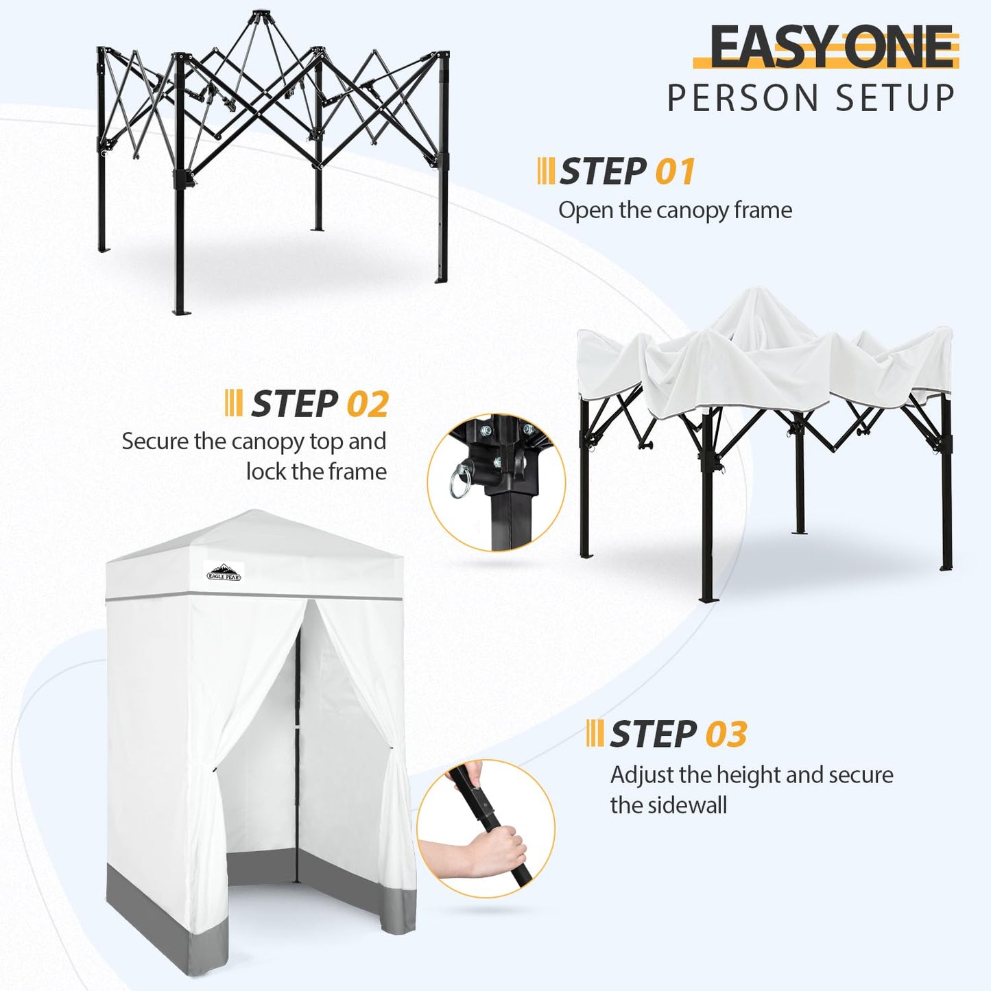EAGLE PEAK Flex Compact 4x4 Pop-up Canopy Changing Room, Portable Dressing Room, Privacy Changing Tent for Indoor Fashion Photoshoots, Camping, or Pool, Purple
