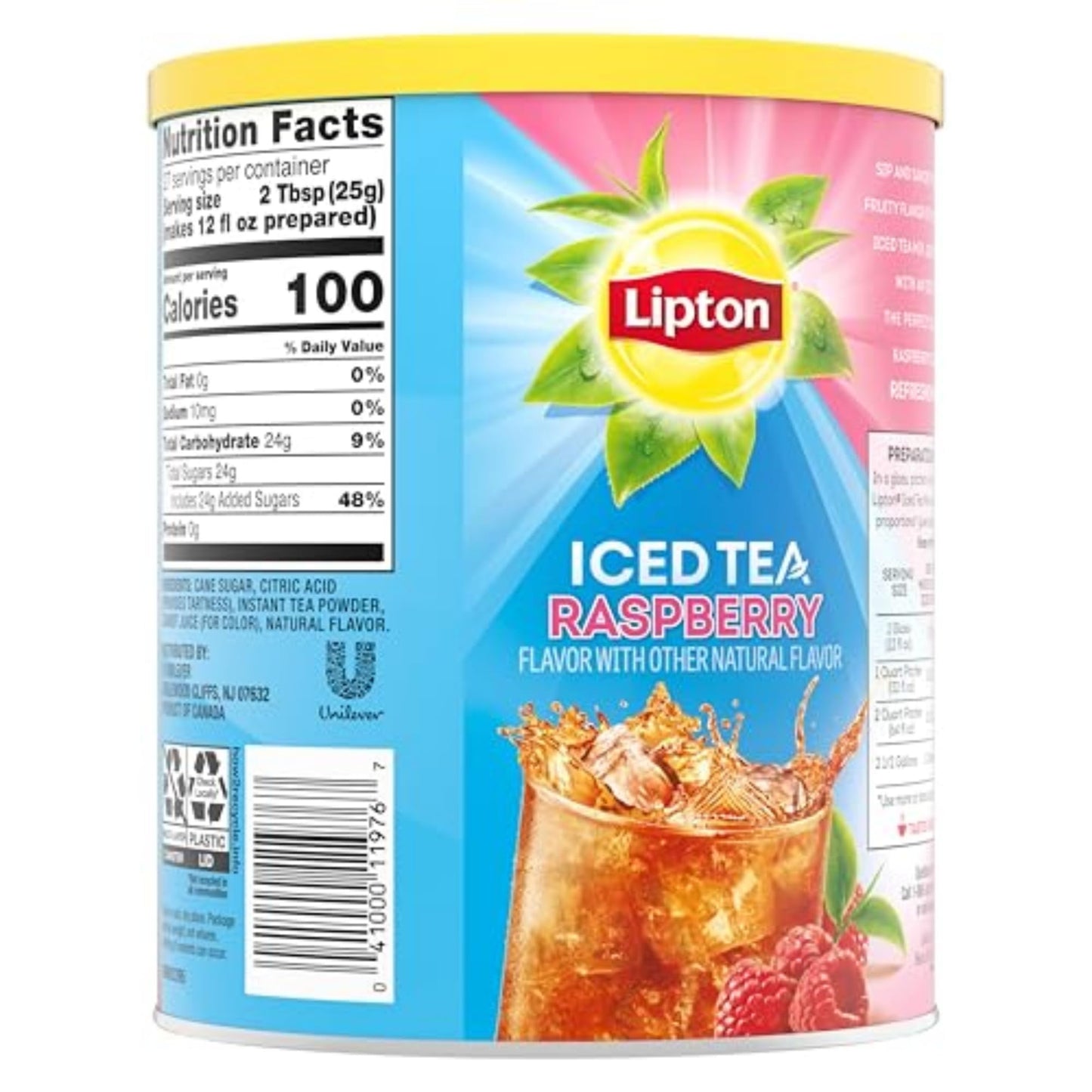 Lipton Lemon Iced Tea Mix, Sweetened, Makes 10 Quarts