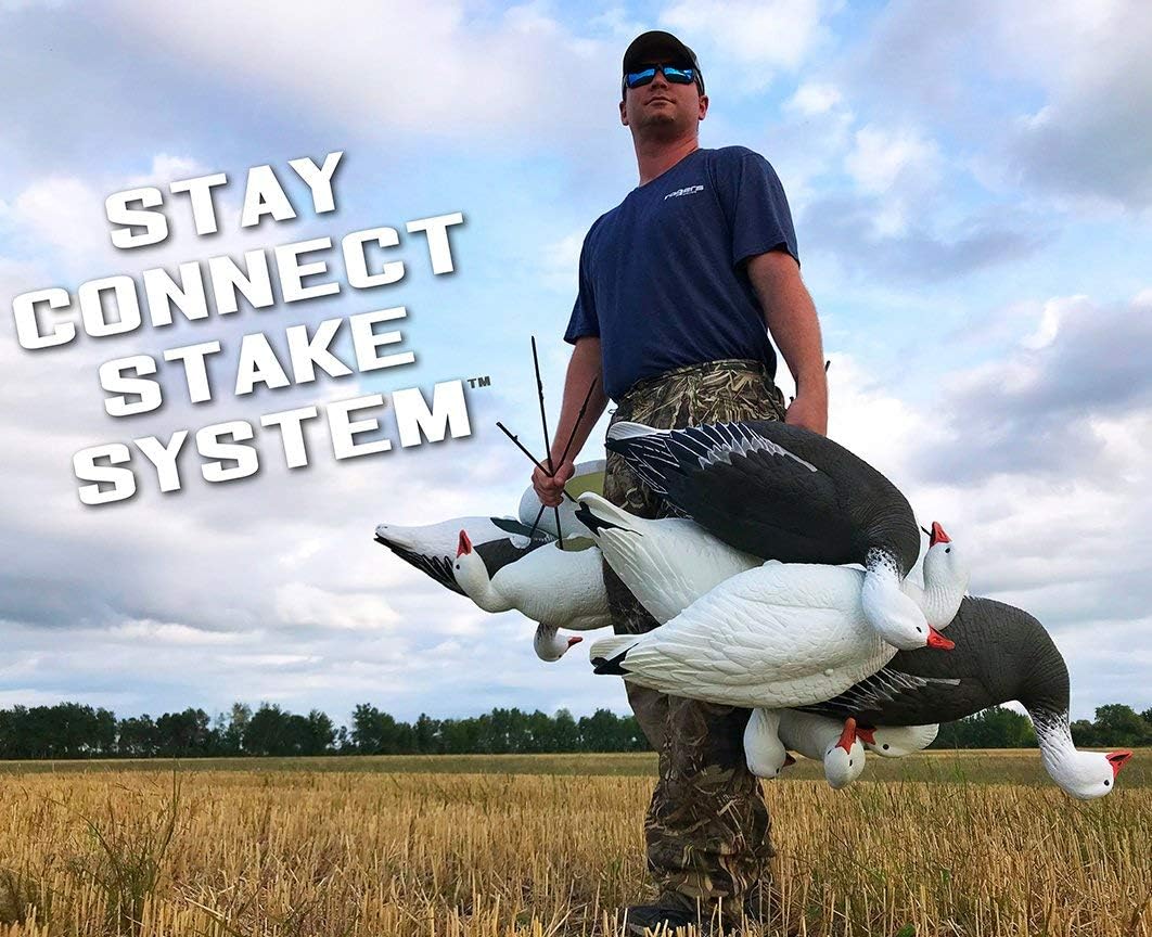 White Rock EVAC Fullbody Snow/Blue Goose Decoy Combo - 12 Pack