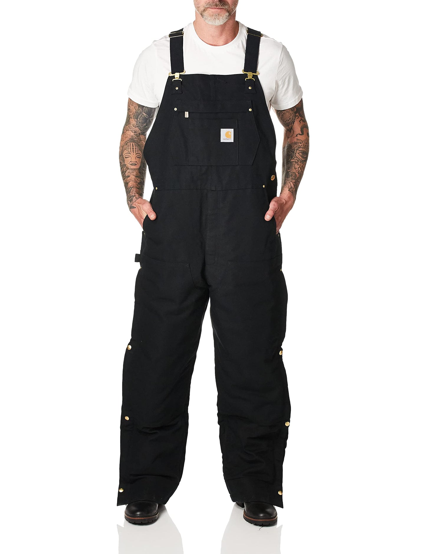 Carhartt mens Loose Fit Firm Duck Insulated Bib Overall