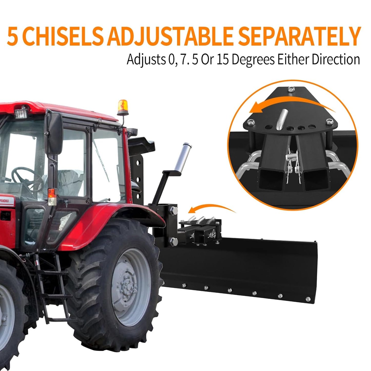 ATV/UTV Scrape Blade Implement, Adjusts 0, 7.5 Or 15 Degrees in Either Direction, Use to Cultivte, Establish Food Plot, Maintain Your Land