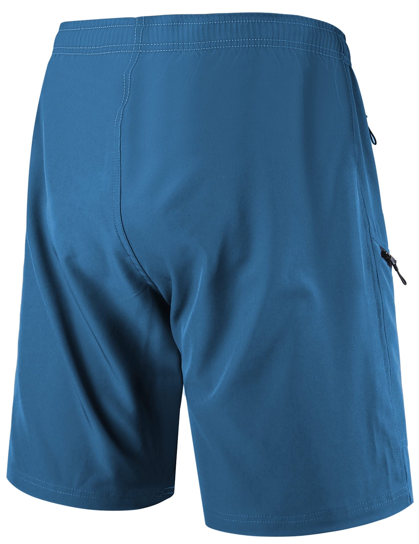 Men's Mountain Bike Shorts 3D Padded Baggy Bicycle Riding Cycling Shorts Quick Dry Lightweight Biking Shorts(Blue XL)