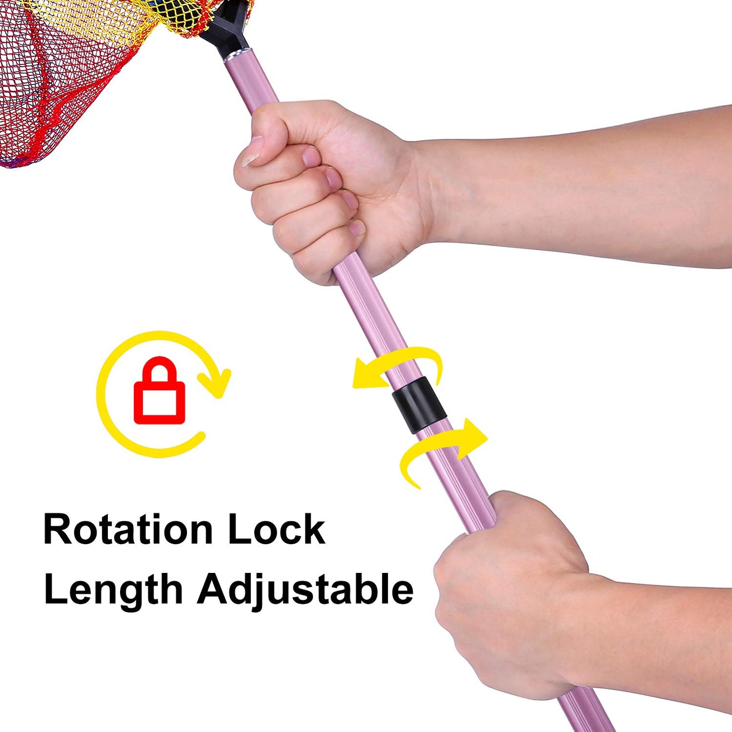 Kids Fishing Net - Telescoping Bait, Minnow, and Butterfly Net With 11.4" Depth, Handle Extends to 30" for Easy Catch and Release