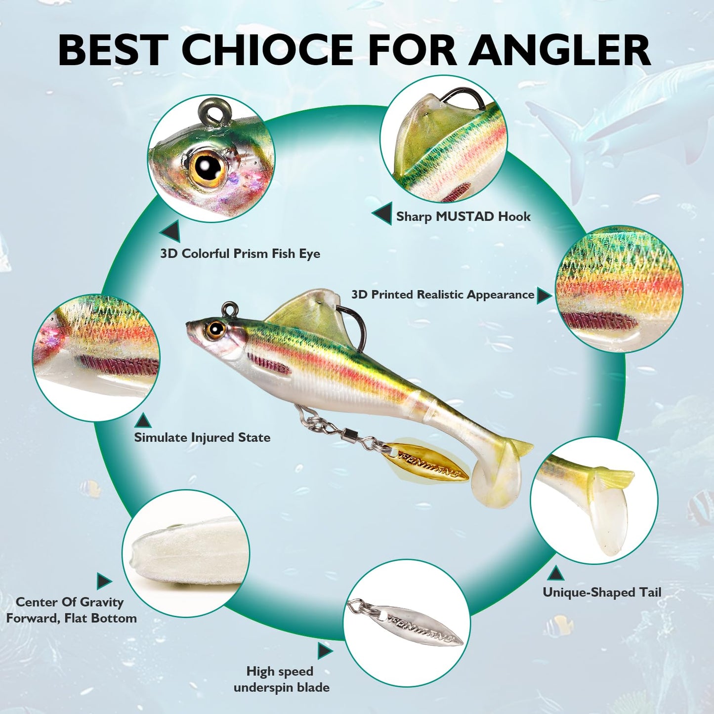 2.5/3.5In Swim Baits for Bass Fishing, Pre-Rigged Jig Heads Soft Plastic Walleye Fishing Lures, Paddle Tail Swimbaits for Bass Fishing, Fishing Bait for Freshwater Saltwater Gifts