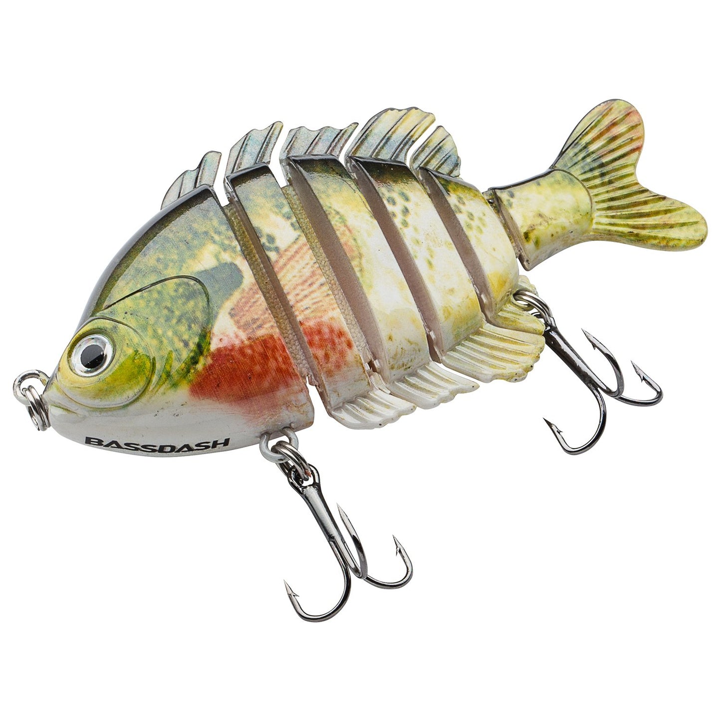 BASSDASH SwimPanfish Multi Jointed Panfish Bluegill Swimbaits Hard Topwater Bass Lures Fishing Lure Crank Saltwater 3.5in/0.85oz