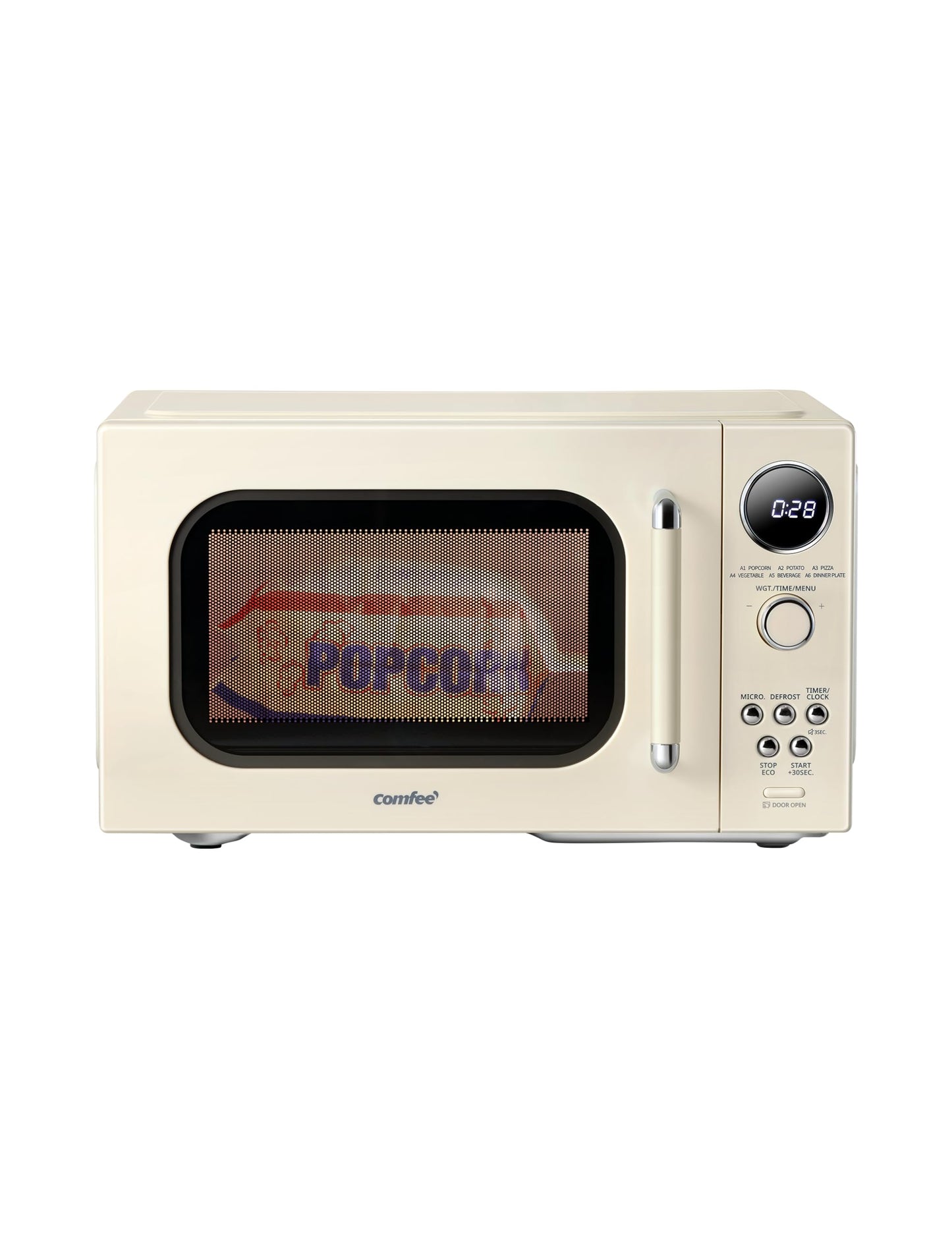 COMFEE EM720CPL-PMB Countertop Microwave Oven with Sound On/Off, ECO Mode and Easy One-Touch Buttons, 0.7 Cu Ft, Black