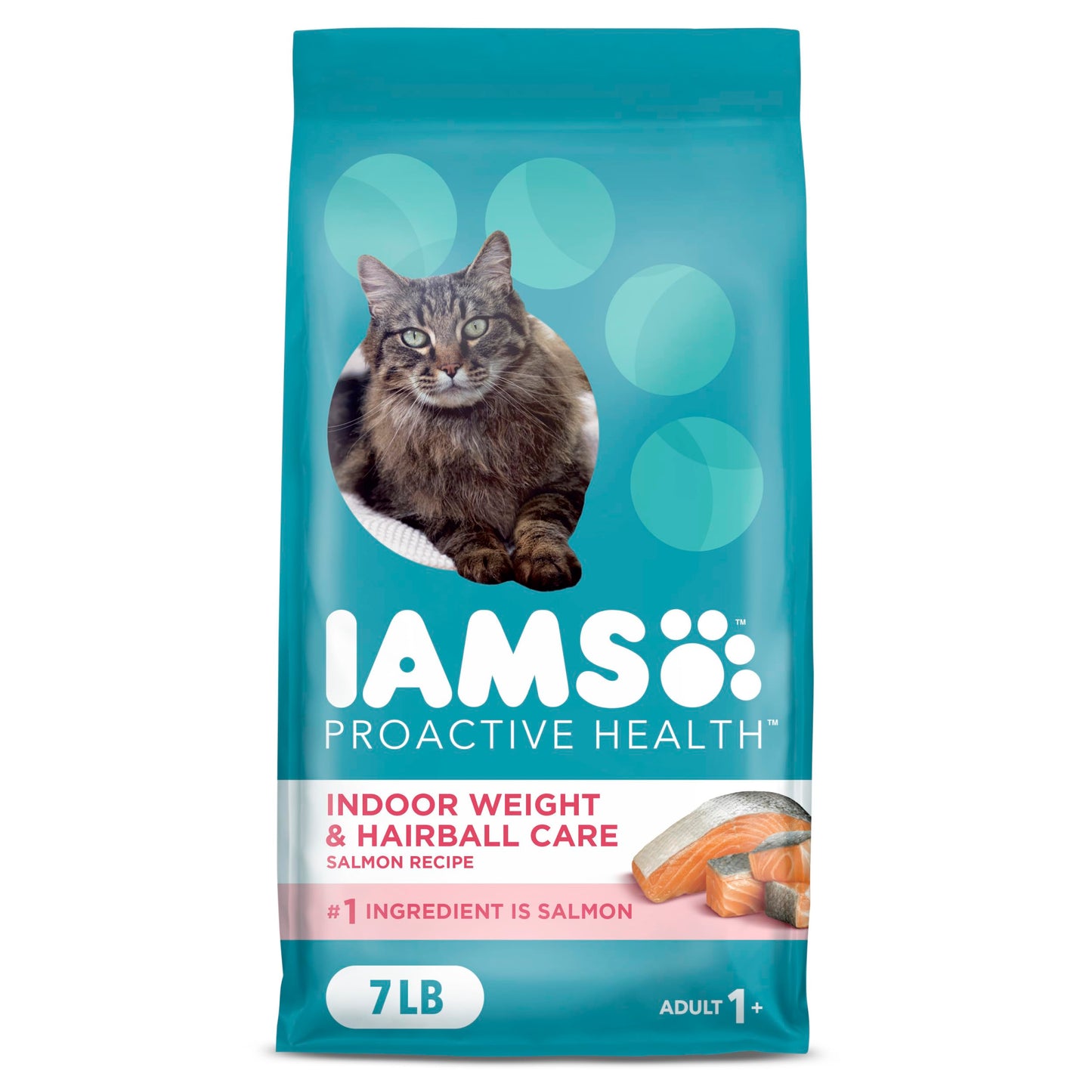 IAMS Proactive Health Indoor Weight Control & Hairball Care Adult Dry Cat Food, Chicken & Turkey Recipe, 22 lb. Bag