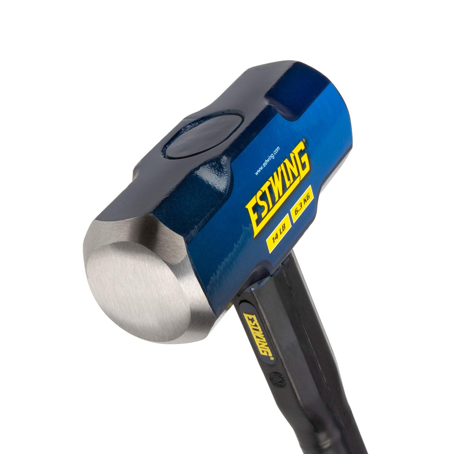 Estwing 16-Pound Hard Face Sledge Hammer for Demolition/Stake Driving, 50-55 HRC, 36-Inch Fiberglass Handle, Overstrike Protection, Textured Grip