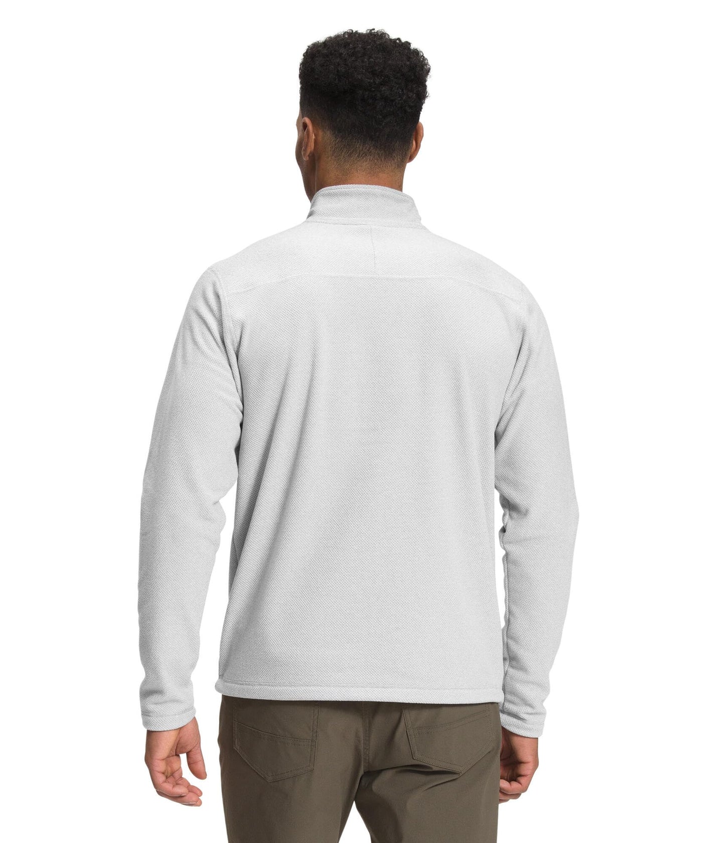 THE NORTH FACE Men's Textured Cap Rock 1/4 Zip Pullover | Fleece Jacket, Fold Over Collar & Embroidered Logo