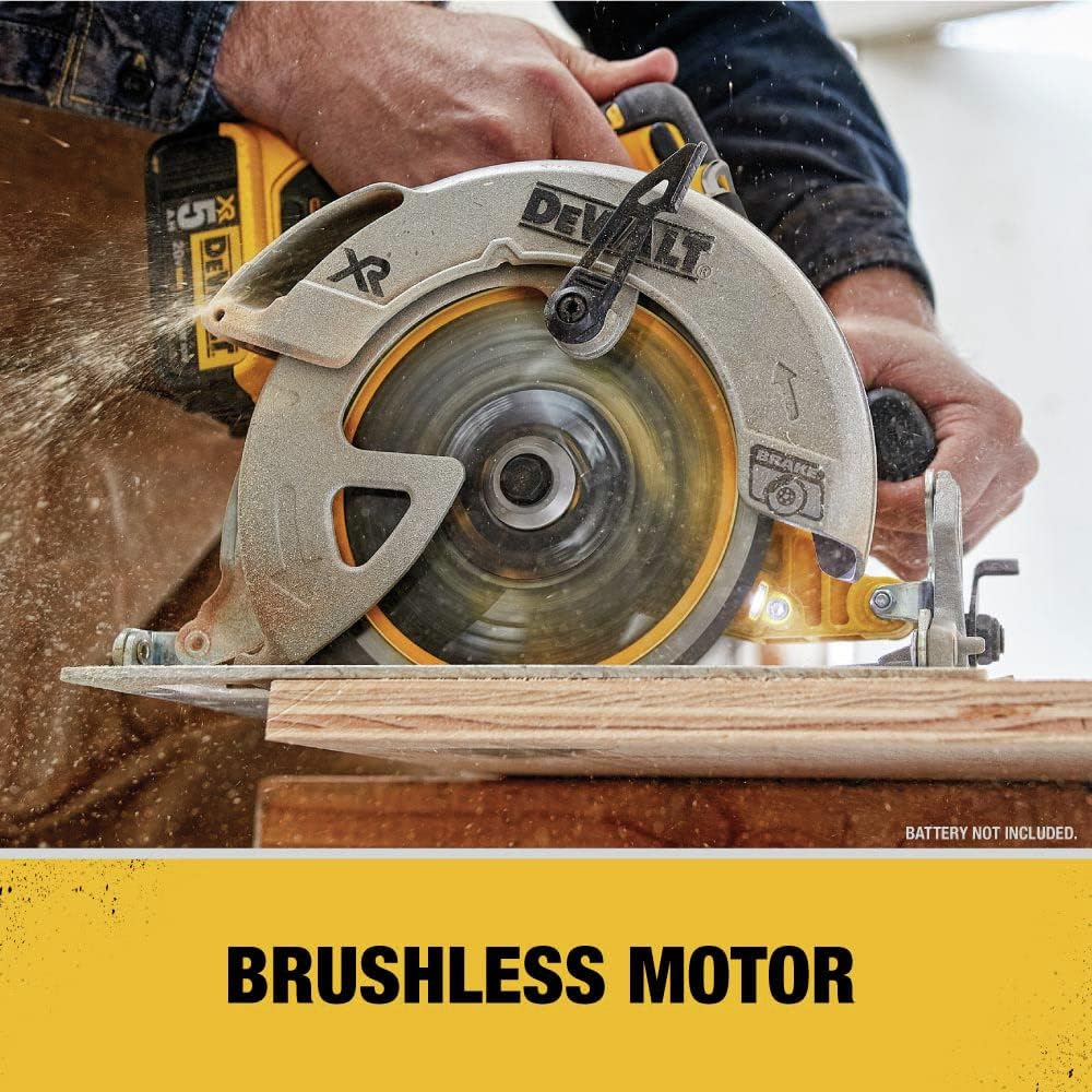 DEWALT 20V MAX Circular Saw Cordless with Brake, 7-1/4 Inch, Tool Only (DCS570B)