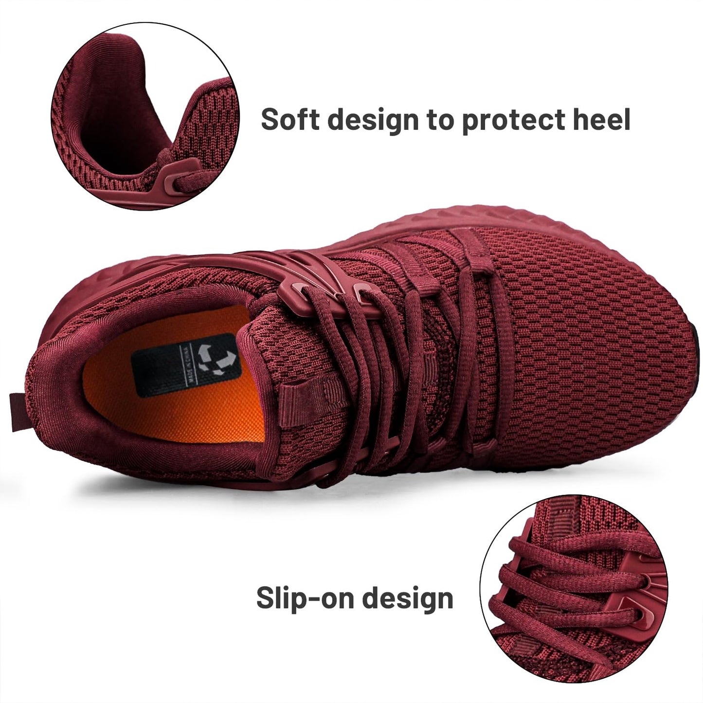 Abboos Womens Slip On Sneakers Women Walking Tennis Shoes Lightweight Casual Sneakers for Gym Travel Work