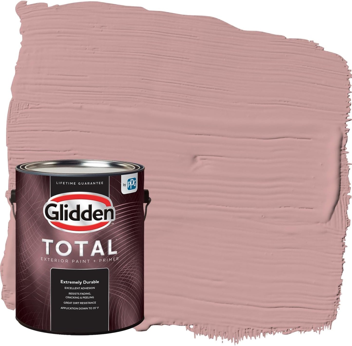 Glidden Exterior Paint + Primer: Pink/Ballet Slipper, One Coat, Semi-Gloss, 1-Gallon